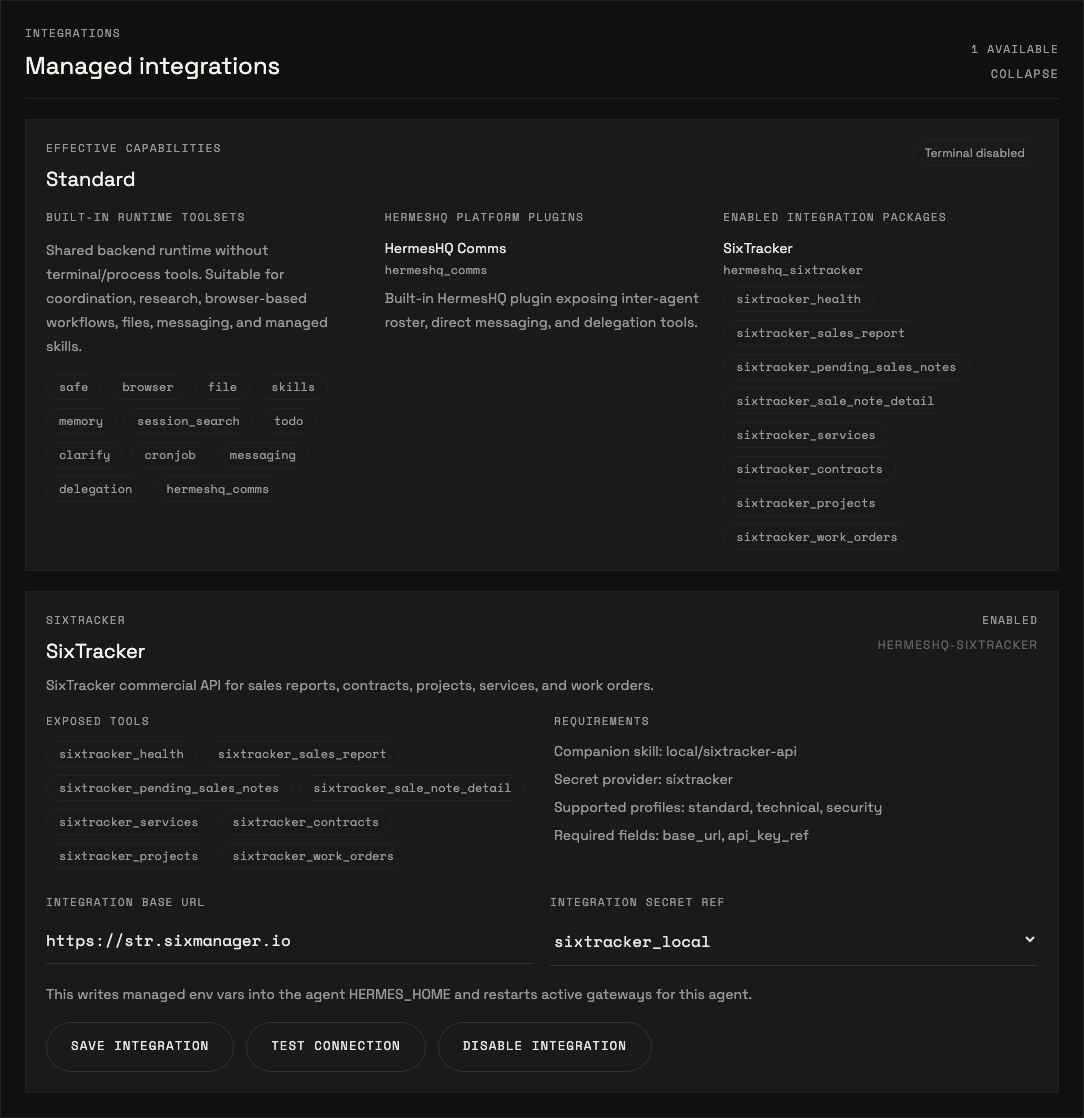 HermesHQ integrations